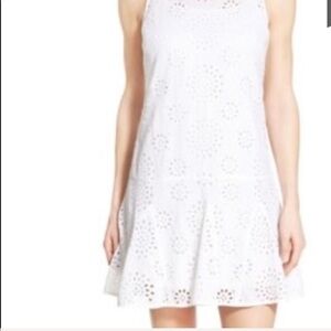 Michael Kors Sleeveless Eyelet Cotton Drop Waist